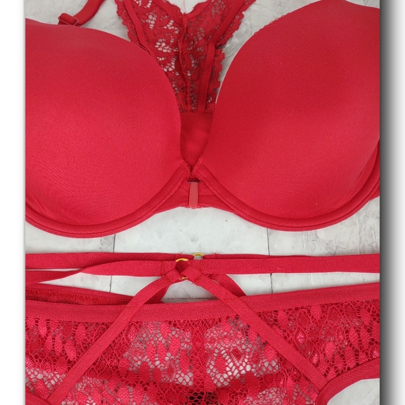 NWT Body by Victoria 32DDD red bra & panty - Picture 7 of 14